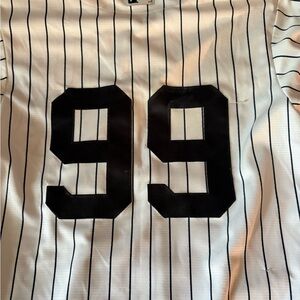 Majestic Black and White Striped Cool Base Jersey